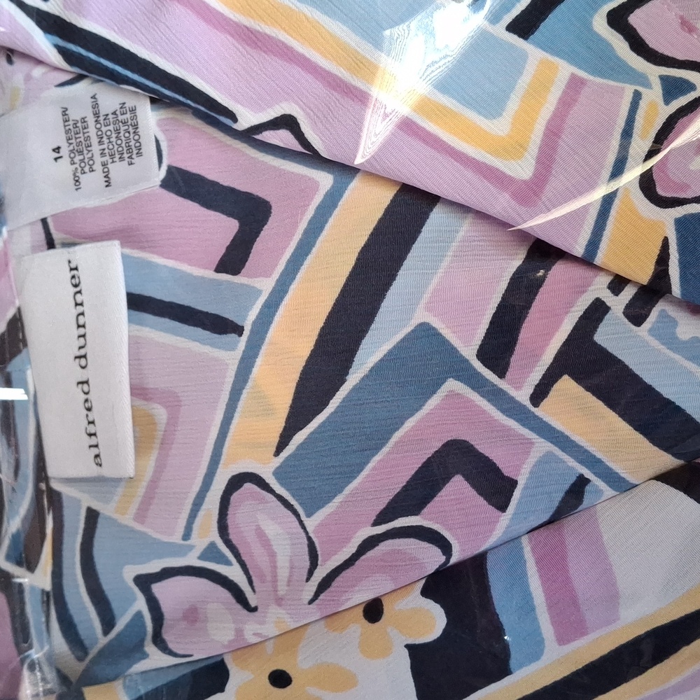 Alfred Dunner Abstract Pattern Blouse (Mis056) - Picture 5 of 6